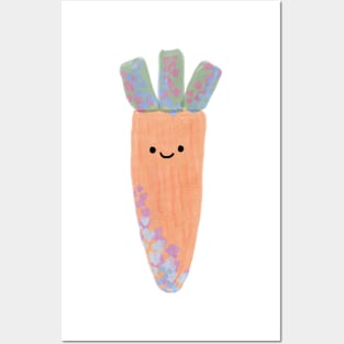 Cute floral carrot Posters and Art